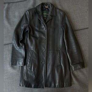 Danier Classic Black Woman Leather Jacket size S